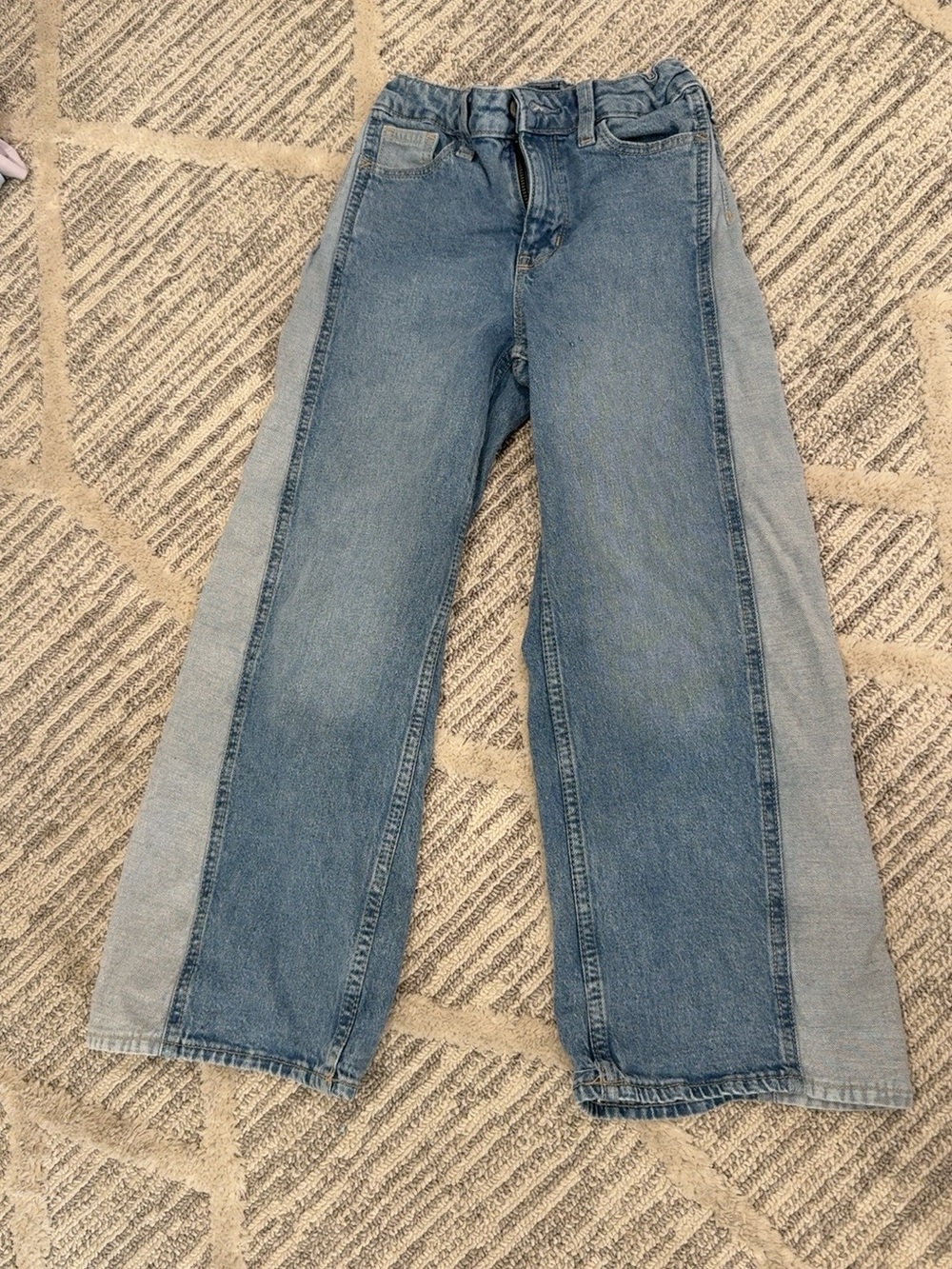Gap Girls Two Tone Wide Leg Jeans Size 10